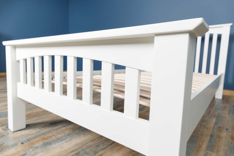 Marieno Soft White Solid Wood Bed Frame – 3ft Single - Image 6
