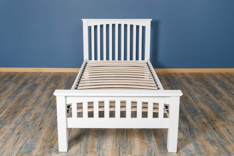 Marieno Soft White Solid Wood Bed Frame – 3ft Single - Image 4