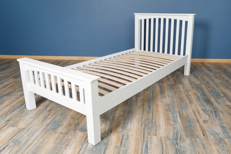 Marieno Soft White Solid Wood Bed Frame – 3ft Single - Image 5