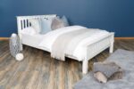 Marieno Soft White Solid Wood Bed Frame – 4ft6 Double