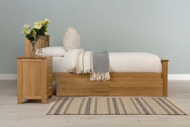 Boston Solid Natural Oak Bed Frame - 4ft Small Double - Image 8