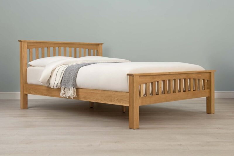 Boston Solid Natural Oak Bed Frame - 4ft Small Double - Image 4