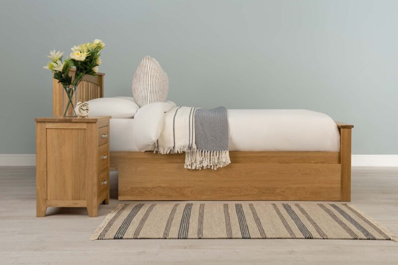 Boston Solid Natural Oak Bed Frame - 4ft Small Double - Image 9