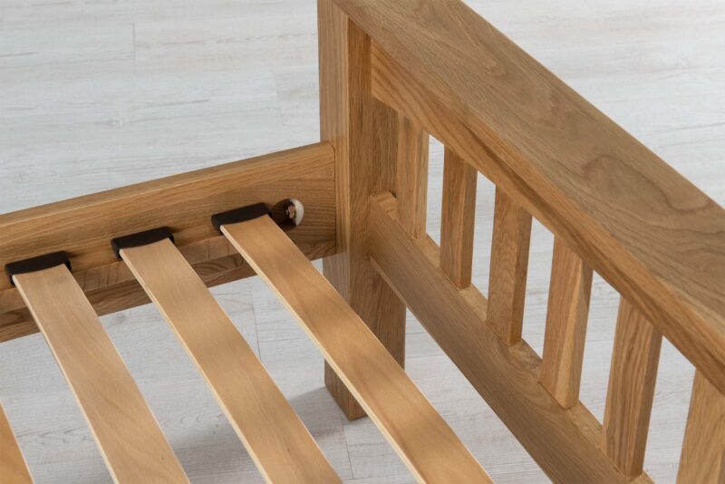 Boston Solid Natural Oak Bed Frame - 4ft Small Double - Image 12