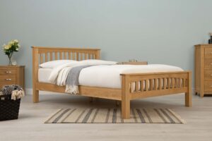Boston Solid Natural Oak Bed Frame - 4ft Small Double