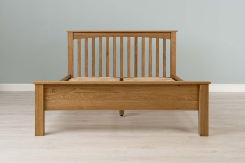 Boston Solid Natural Oak Bed Frame - Low Foot End - 4ft Small Double - Image 10