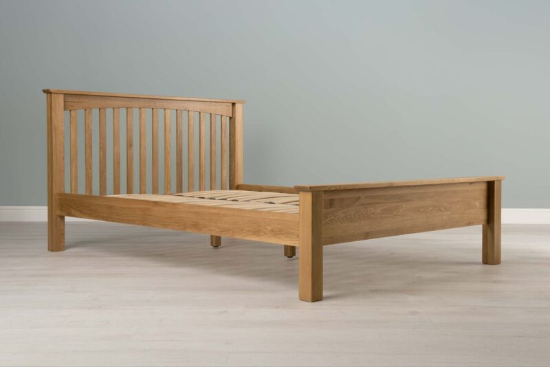 Boston Solid Natural Oak Bed Frame - Low Foot End - 4ft Small Double - Image 9