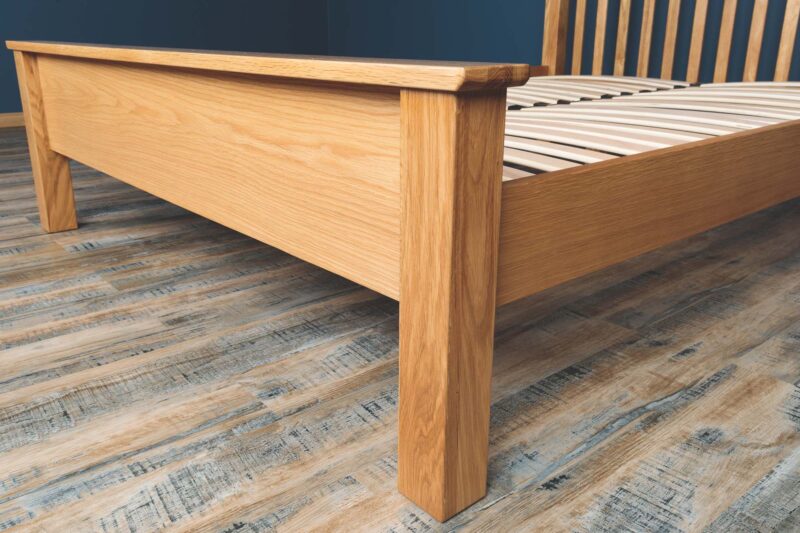 Marieno Solid Natural Oak Low Foot End Bed Frame – Multiple Sizes, B Grade - Image 7