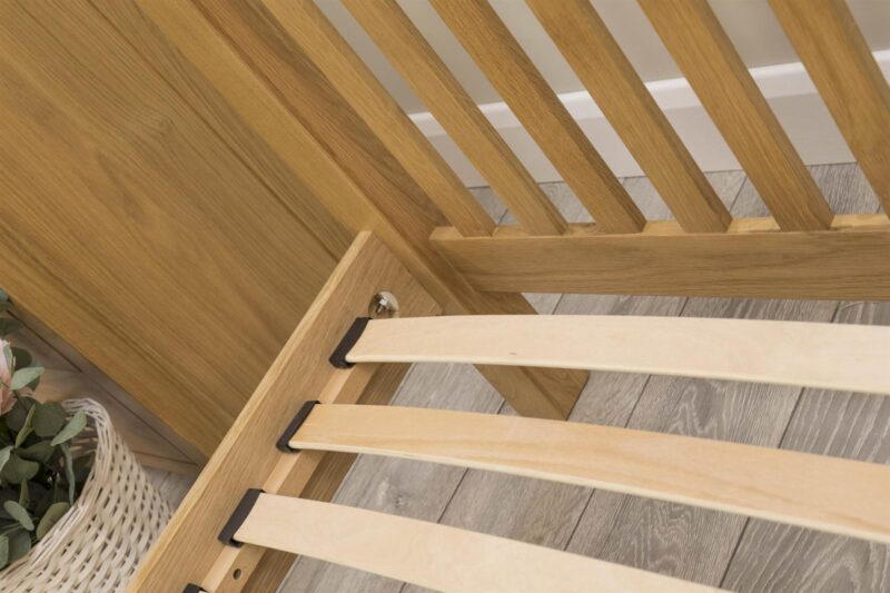 Marieno Solid Natural Oak Bed Frame – Multiple Sizes, B Grade - Image 5
