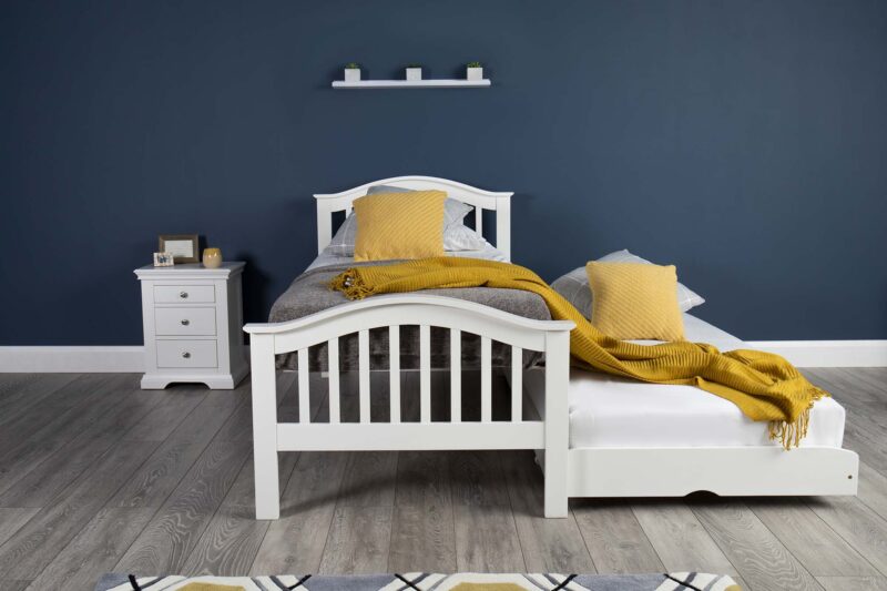 Marieno Soft White Solid Wood Guest Bed – 3ft Single, Main Bed Only, B Grade - Image 7