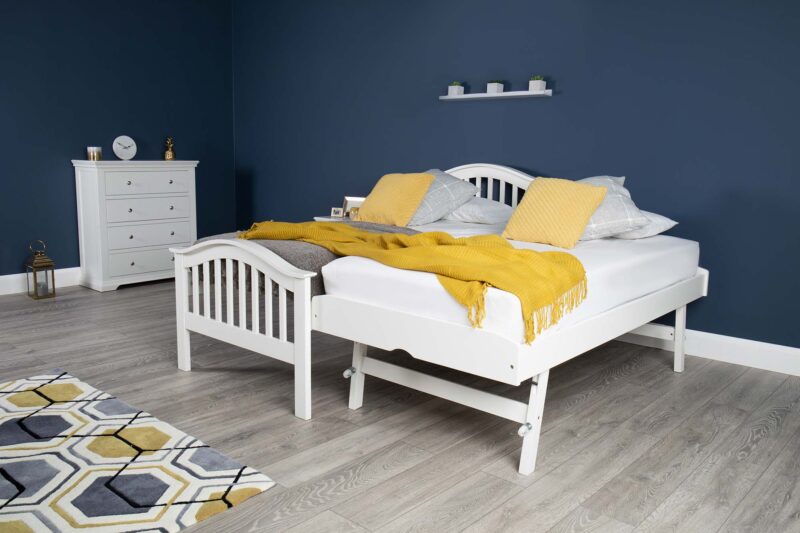 Marieno Soft White Solid Wood Guest Bed – 3ft Single, Main Bed Only, B Grade - Image 3