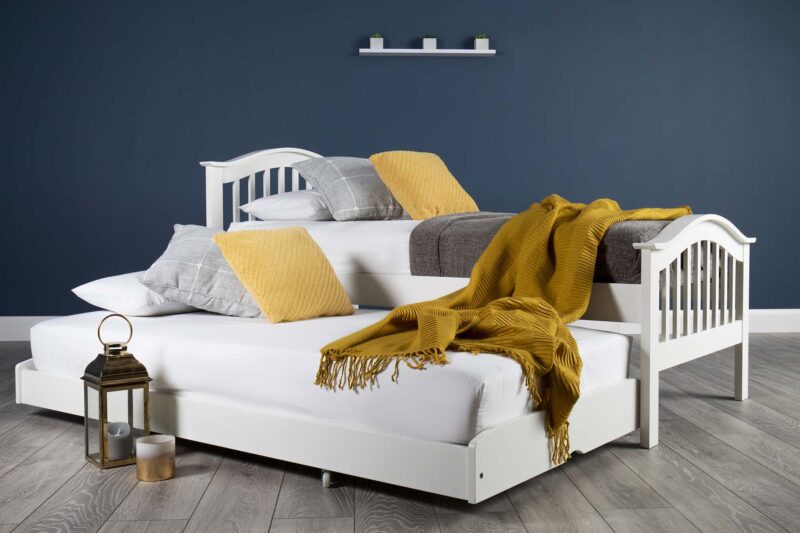 Marieno Soft White Solid Wood Guest Bed – 3ft Single, Main Bed Only, B Grade - Image 2