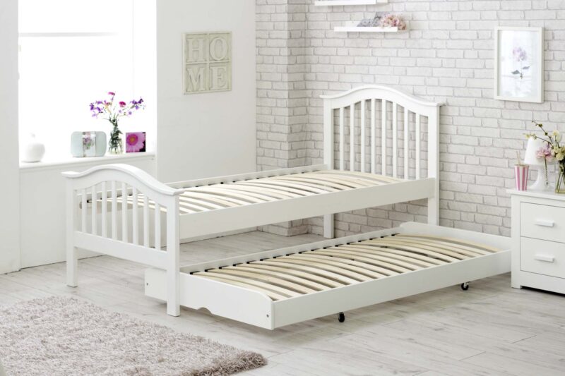 Marieno Soft White Solid Wood Guest Bed – 3ft Single, Main Bed Only, B Grade - Image 13