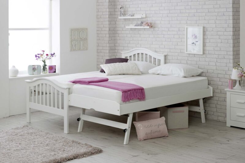 Marieno Soft White Solid Wood Guest Bed – 3ft Single, Main Bed Only, B Grade - Image 12