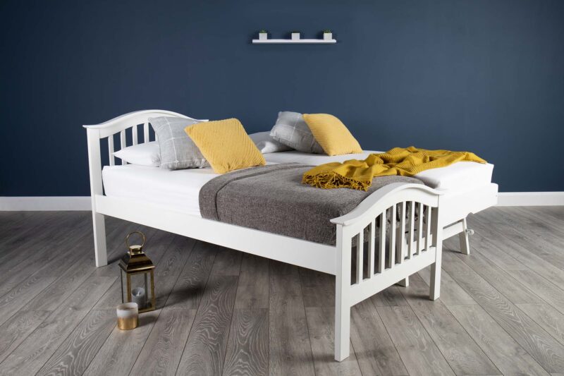 Marieno Soft White Solid Wood Guest Bed – 3ft Single, Main Bed Only, B Grade - Image 4