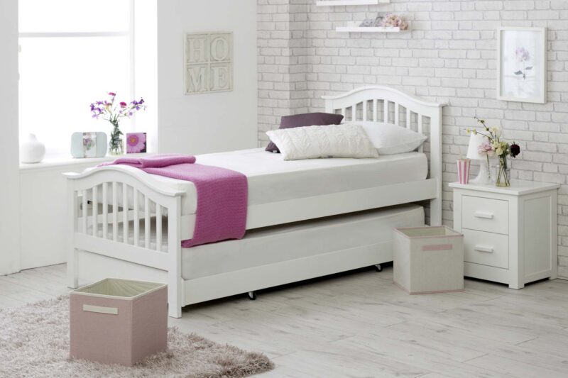 Marieno Soft White Solid Wood Guest Bed – 3ft Single, Main Bed Only, B Grade - Image 11