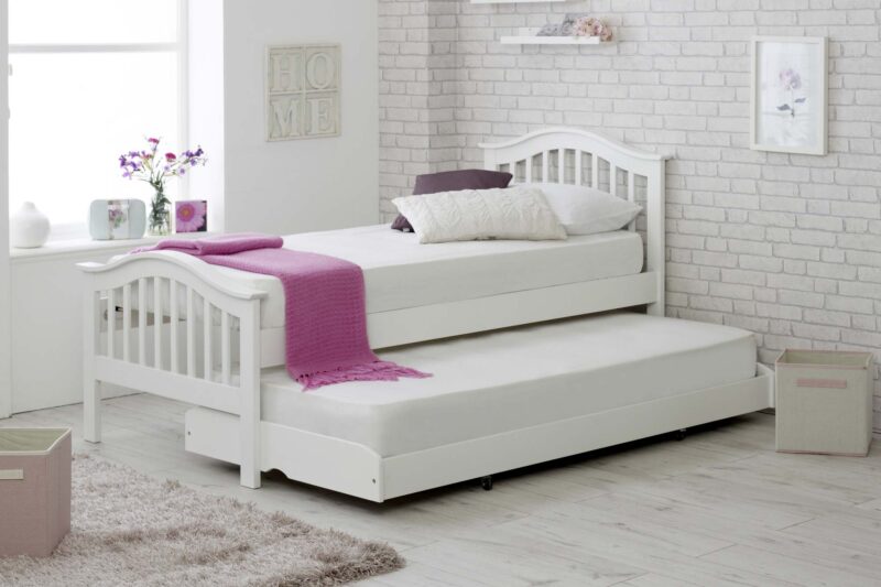 Marieno Soft White Solid Wood Guest Bed – 3ft Single, Main Bed Only, B Grade - Image 10