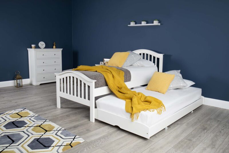 Marieno Soft White Solid Wood Guest Bed – 3ft Single, Main Bed Only, B Grade - Image 5