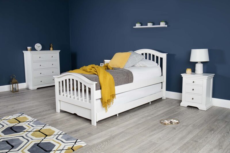 Marieno Soft White Solid Wood Guest Bed – 3ft Single, Main Bed Only, B Grade - Image 6