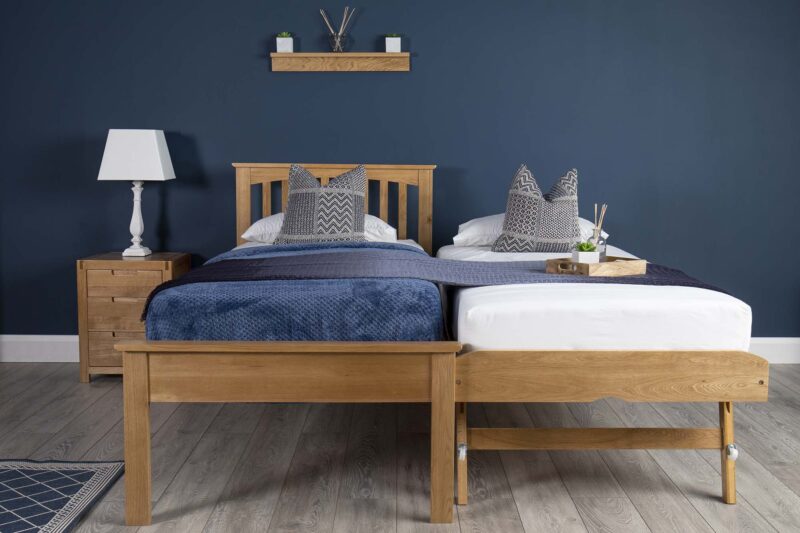 Marieno Solid Oak Guest Bed – 3ft Single Low Foot End, B Grade - Image 8