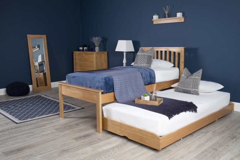 Marieno Solid Oak Guest Bed – 3ft Single Low Foot End, B Grade - Image 5