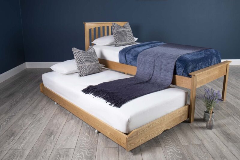 Marieno Solid Oak Guest Bed – 3ft Single Low Foot End, B Grade - Image 3
