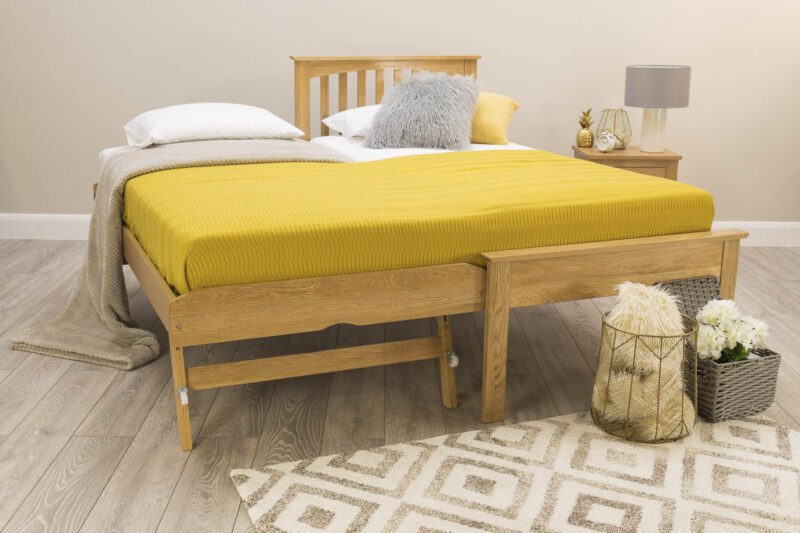 Marieno Solid Oak Guest Bed – 3ft Single Low Foot End, B Grade - Image 11