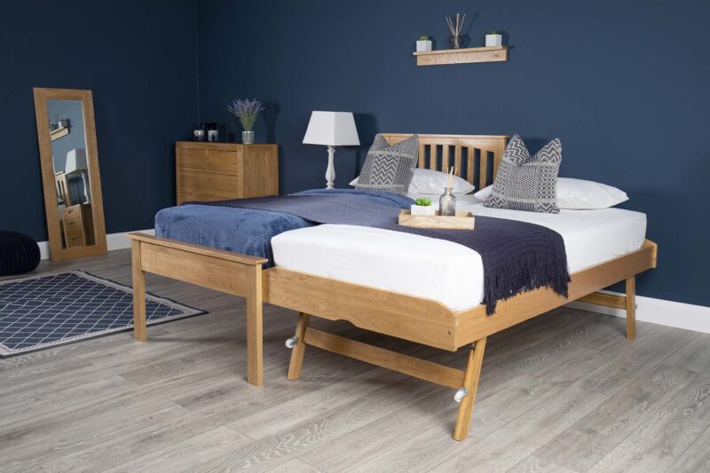 Marieno Solid Oak Guest Bed – 3ft Single Low Foot End, B Grade - Image 4