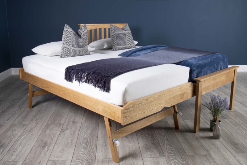Marieno Solid Oak Guest Bed – 3ft Single Low Foot End, B Grade - Image 2