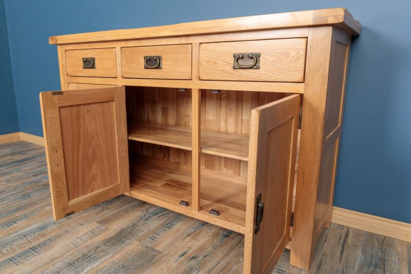 Newbury Natural Solid Oak Large Sideboard - Image 2