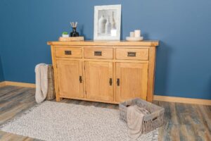 Newbury Natural Solid Oak Large Sideboard