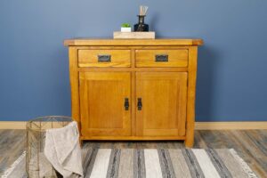 Newbury Rustic Solid Oak Small Sideboard