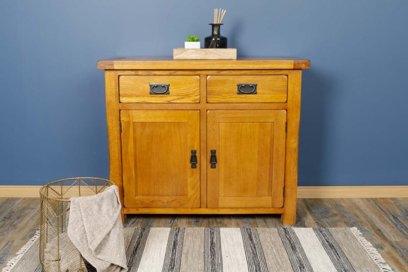 Newbury Rustic Solid Oak Small Sideboard