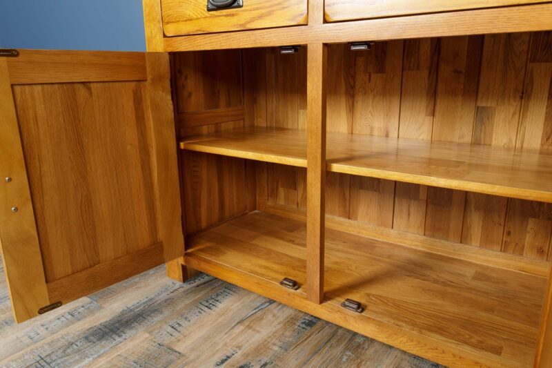 Newbury Rustic Solid Oak Small Sideboard - Image 2