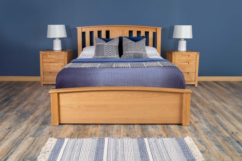 Royal Ascot Solid Natural Oak Storage Bed Frame - 6ft Super King - B GRADE - Image 2