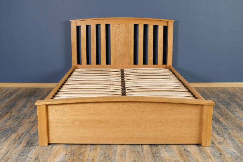 Royal Ascot Solid Natural Oak Storage Bed Frame - 6ft Super King - B GRADE - Image 7