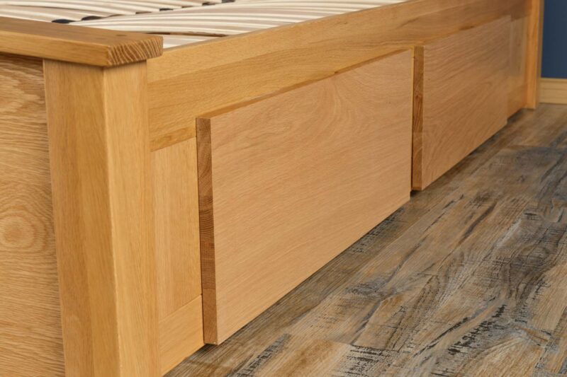 Royal Ascot Solid Natural Oak Storage Bed Frame - 6ft Super King - B GRADE - Image 12