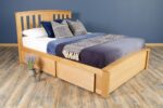 Royal Ascot Solid Natural Oak Storage Bed Frame - 6ft Super King - B GRADE