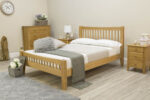 Marieno Solid Natural Oak Bed Frame – Multiple Sizes, B Grade