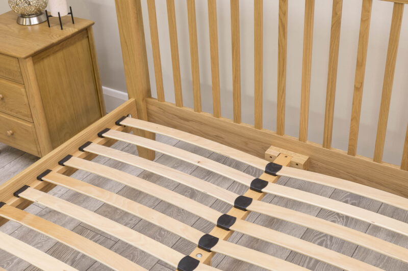 Marieno Solid Natural Oak Bed Frame – Multiple Sizes, B Grade - Image 4