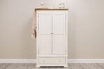 Marieno Soft White & Oak 1-Drawer Double Wardrobe – B Grade
