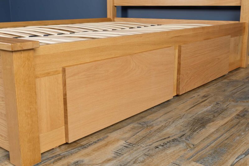 Wimbledon Solid Natural Oak Storage Bed Frame - 6ft Super King - B GRADE - Image 11